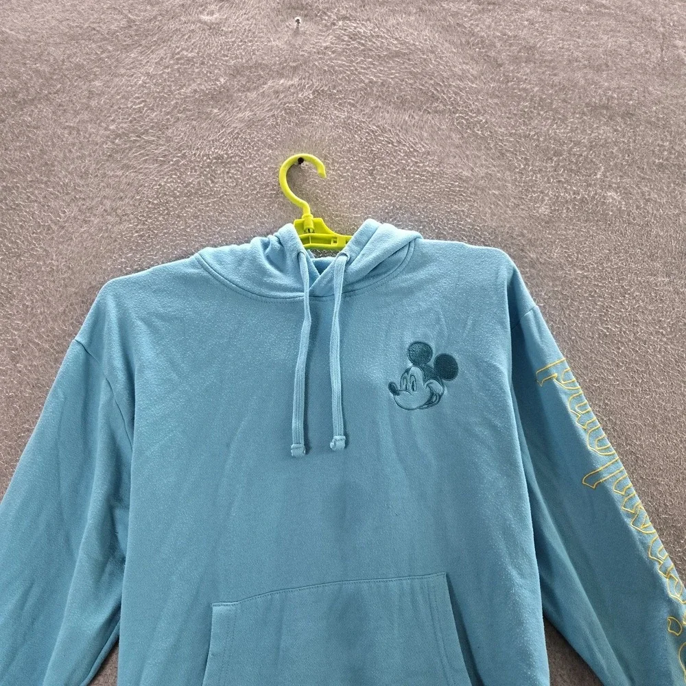 Disney Parks Women Hoodie M Blue 2022 Fleece Mickey Mouse Disneyland Resort - Picture 6 of 10